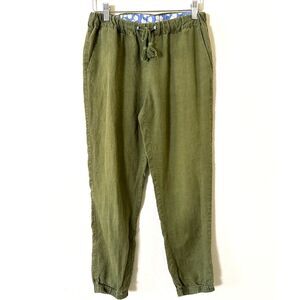 Boden 100% linen‎ pants Women's 2 Green lightweight minimalist lagenlook spring